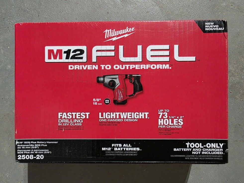 Milwaukee M12 Fuel Rotary Hammer SDS Plus ⅝