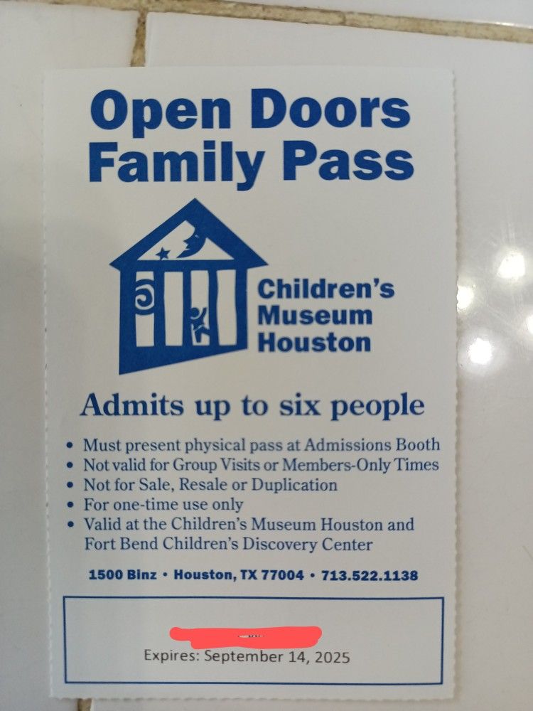 Children Museum Family Pass Up To 6 People