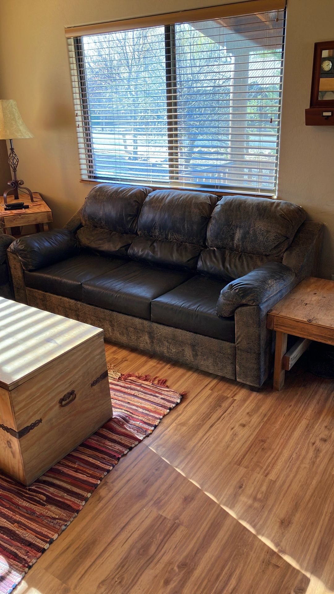 Suede Queen Sleeper Sofa And Loveseat