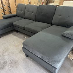 U Shape Sectional Black 