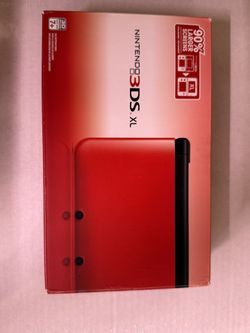 Nintendo 3DS XL Red & Black Handheld Console CIB