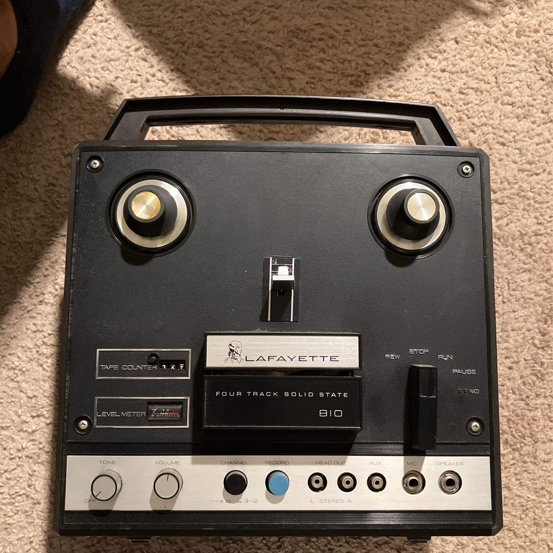 RARE Vintage Lafayette Four 4 Track Reel Tape Recorder Solid State Stereo