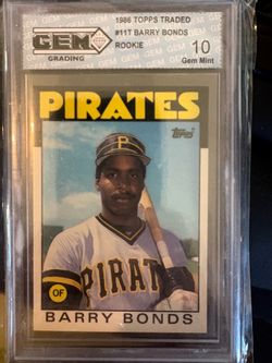 Barry Bonds rookie card - graded 10 Gem Mint