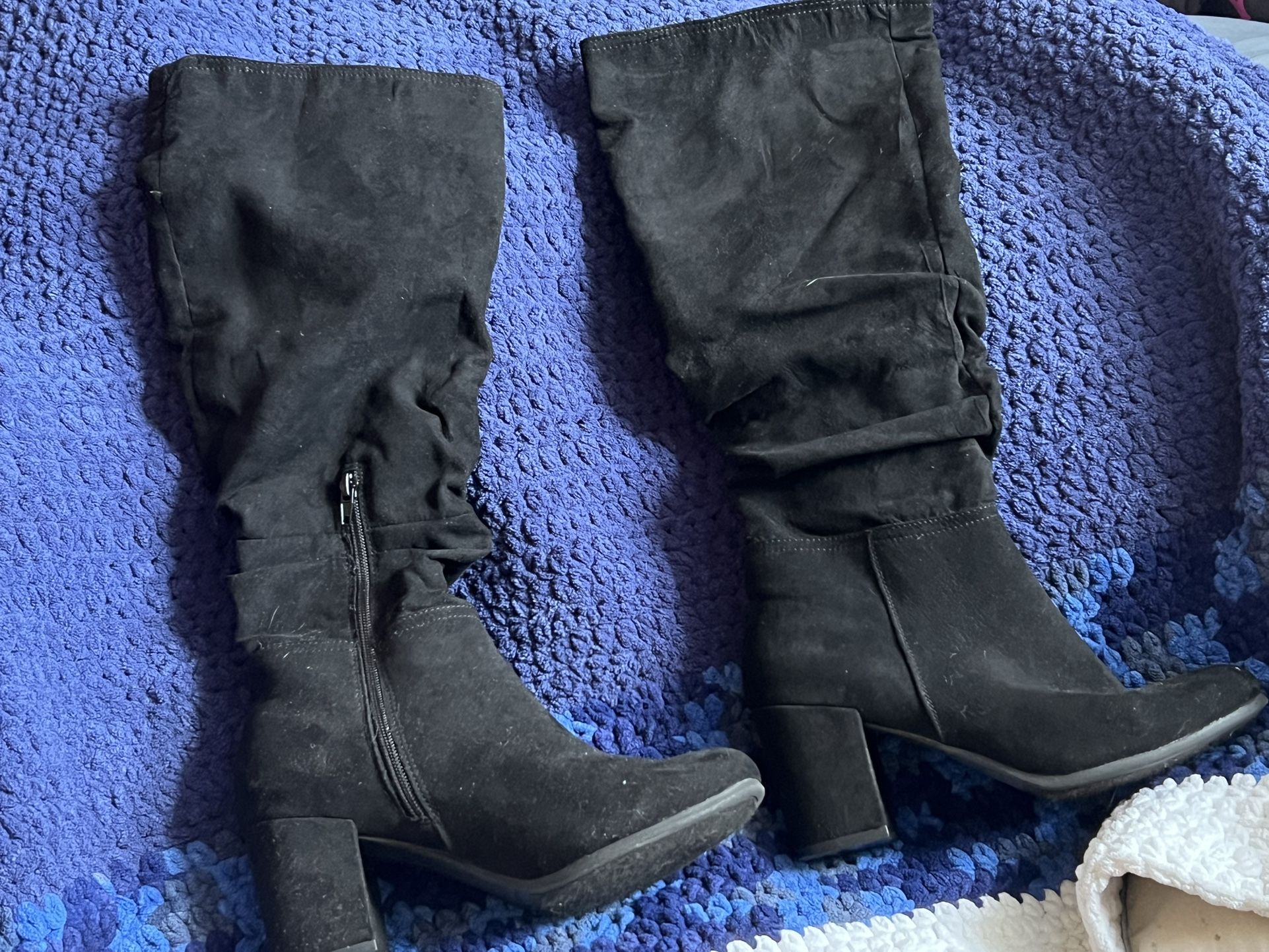 black High Heel Boots 