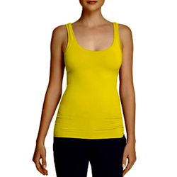 THEORY Len Yellow Tubular Stretch Jersey Tank Top One Size Brand New