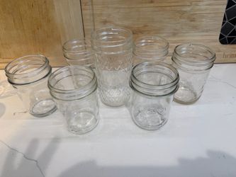 Mixed Lot of Glass Mason Jars