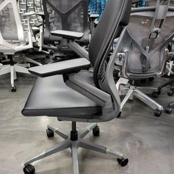 Like New Gesture Chair by Steelcase"Starting Prices:
Tan/Black: $699
Grey/Black: $799
Black/Black w/ Lumbar: $899
Leather Light Grey/Black: $950
Brand