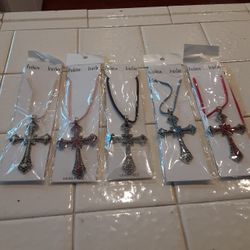 Necklace Cross With stone's 12 Piece's