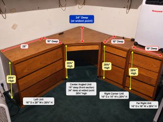 Vintage corner desk