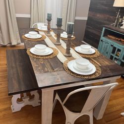 Beautiful Real Wood Dining Room Table