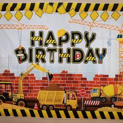 Construction birthday backdrop 🚧 $10
