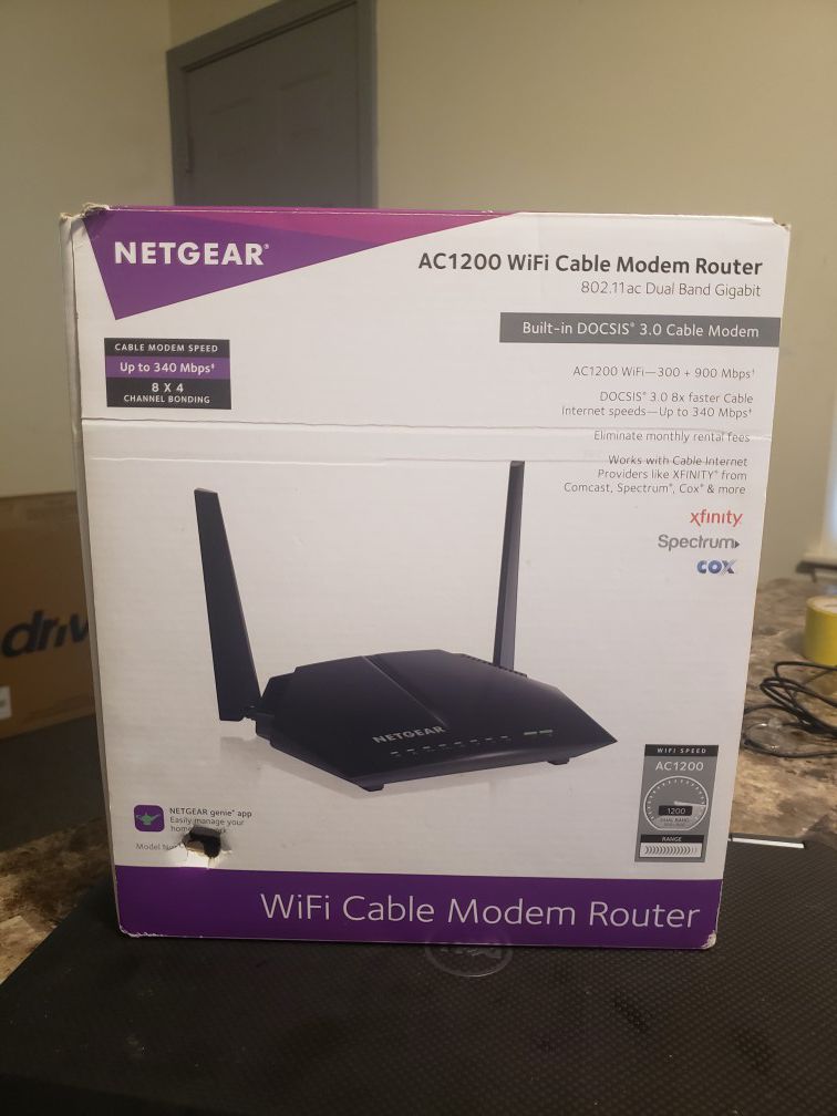 Netgear AC1200 Wifi Cable Modem Router