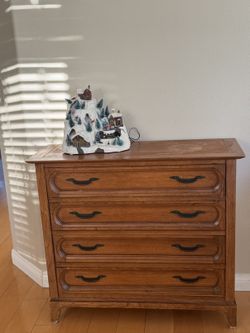 Vintage Sanford Permacraft Solid Wood 4-Drawer Chest – Small Dresser