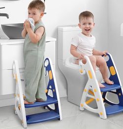 Training Seat, 2-in-1 Toddler Toilet Seat with Step Stool