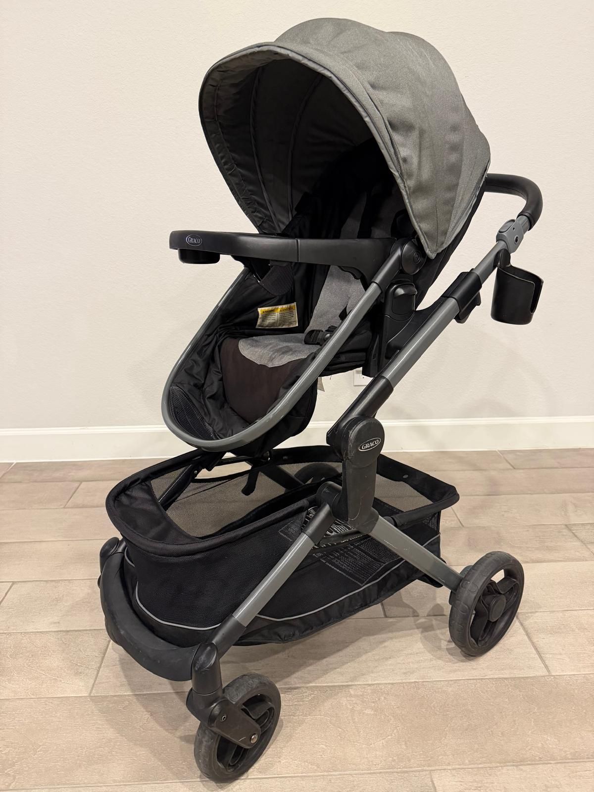 Graco Modes Nest Travel System, 3-in1 Modular Carseat Stroller Combo, Adjustable Slide2Me Infant Car Seat Carrier to Toddler Stroller