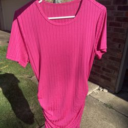 Pink Maxi Scrunched Sides Says XL fits Like a Medium 