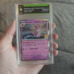 Degree Graded 9 Sylveon Rare 2025 Pokemon Day Stamped From Prismatic Evolutions!