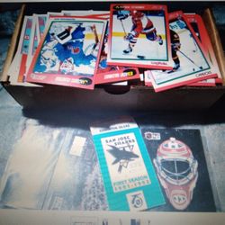 Opened 1991 hockey Collectible Sports Cards a box full came out of a storage.