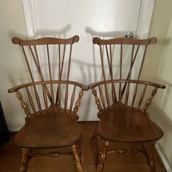 2 Bent & Bros Colonial Chairs Antique