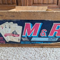 Vintage Sangiovese M&R PACKING CO. Produce Wooden Box