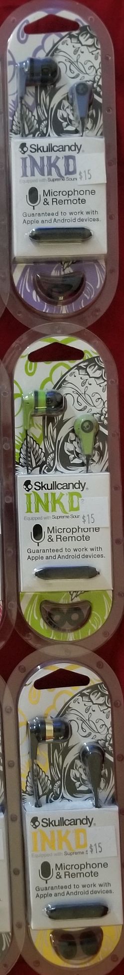 Skullcandy Samsung JVC iPhone earbuds headphones ear bud many different types of available