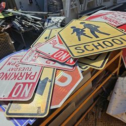 Vintage Street And Road Signs