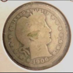 1906 Barber Quarter