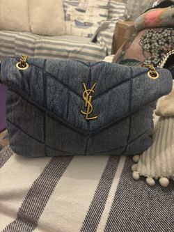 Saint Laurent Denim Quilted Camera Bag