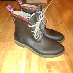 Ted Baker Epsalo Black Rubber Ankle Rain Boot Men Size 10 US / 9UK