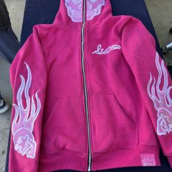 Silica (Members Only) Full Zip Pink Jacket Skull