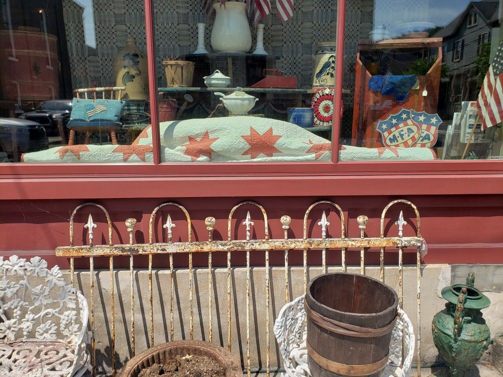 Antique Victorian Iron Fence Section