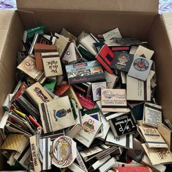 Large Box Of Old Match Books. 