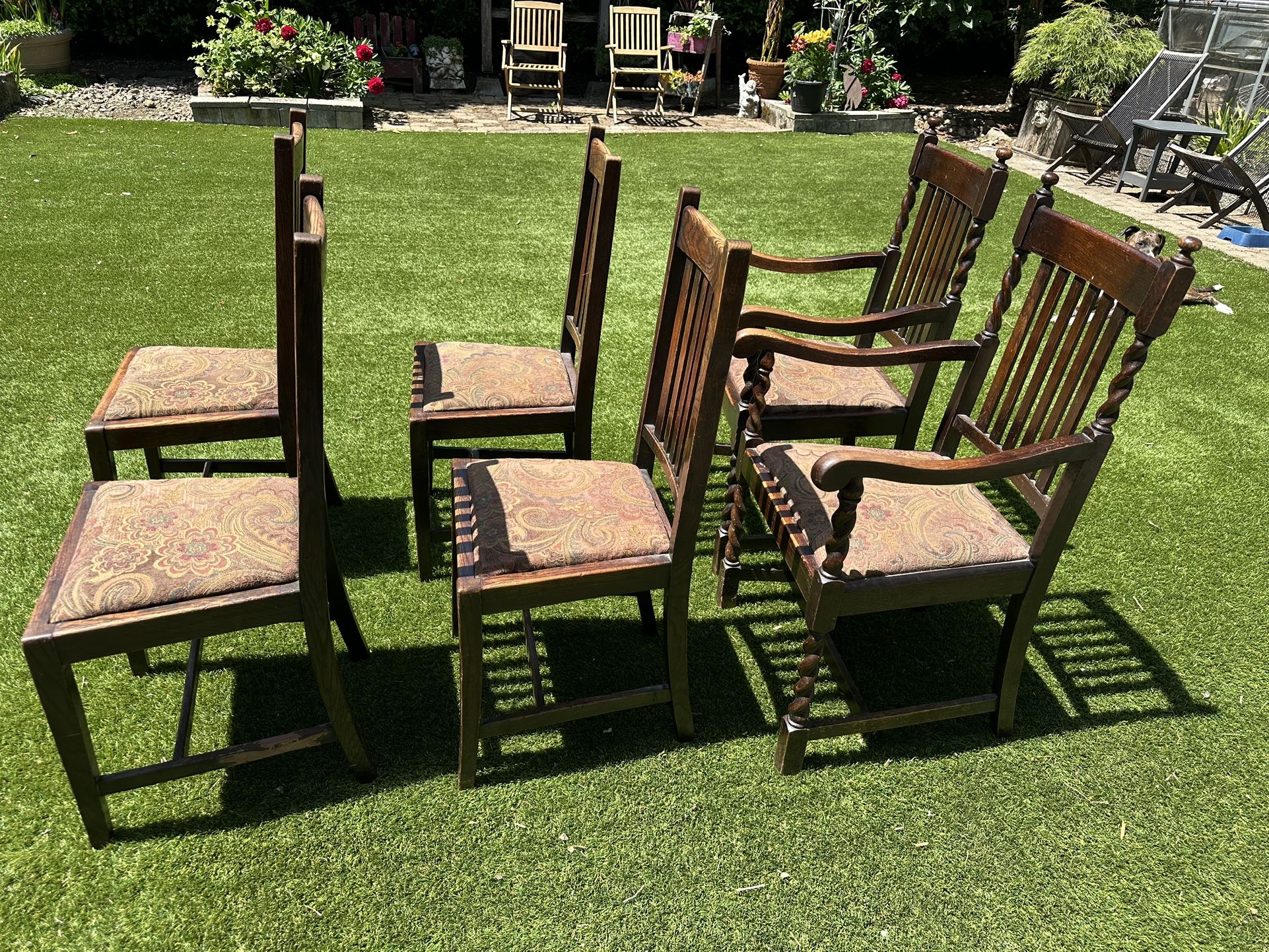 Antique Craftsman Chairs Set Of Six
