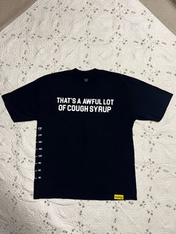 Awful Lot Of Cough Syrup Navy Blue Tshirt (L)