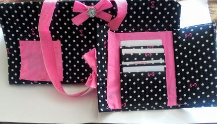 Black and Pink Clutch Purse