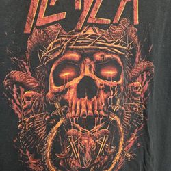 Slayer Crown of Thorns Red Skull on Black T Shirt  Music Band Shirt 