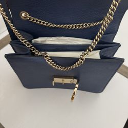 NEW Authentic Gucci Royal Blue Leather Interlocking GG Bag Gucci 