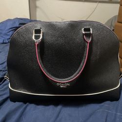Coach Rowan Satchel in Black Leather