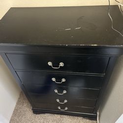 Black wood Drawer Chest