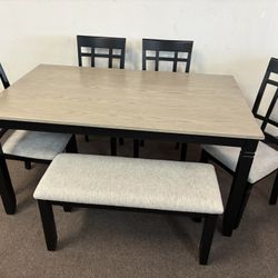 6pc Dining Room Table Set 