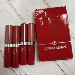 Giorgio Armani Lip Maestro Set 202 400 500 502 New In BadBox Mini Size 4.5ml *4