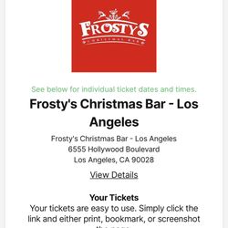 Frostys Christmas Bar 7:30 