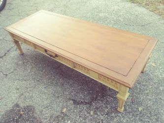 Wood coffee table
