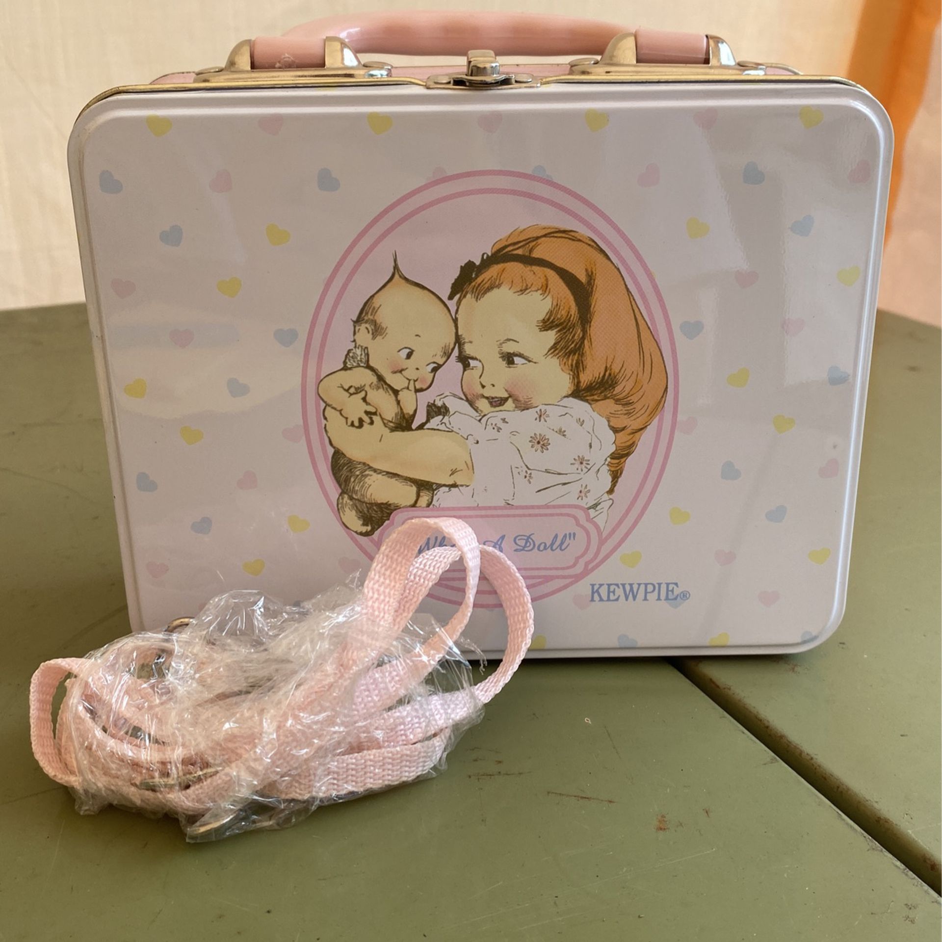 Vintage “What A Doll” Kewpie Pink Metal Lunch Box