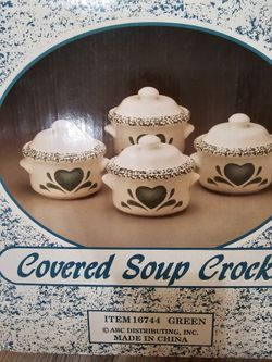 Covered Soup Crocks (4)