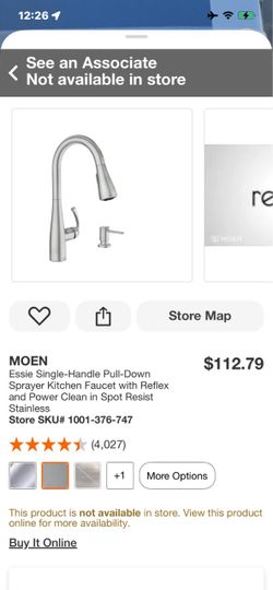 Moen Essie Pull-Down Kitchen Faucet Spot Resist Stainless