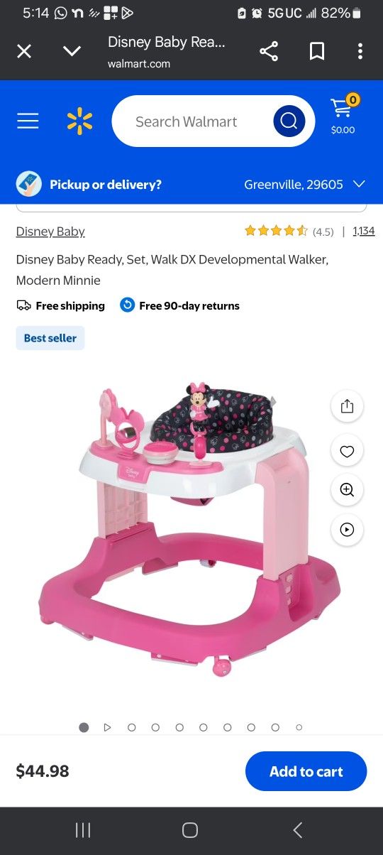 Minnie Mouse Baby Walker