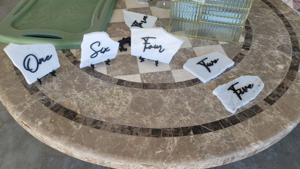 Marble Table Numbers