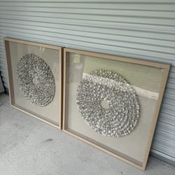 Pair Coastal Pictures - 35 1/2” X 35 1/2” - Model Home Decor 