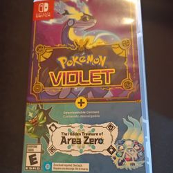 Pokemon Violet + Area Zero Dlc Tied To cartridge As Shown In Last Photo 